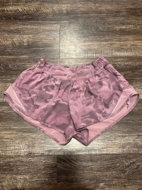 Lululemon Pink Camo Hotty Hot Women's Athletic Shorts